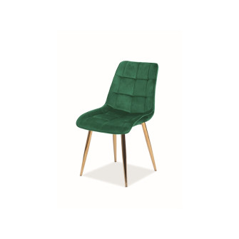 Silla de cocina Pearl (Terciopelo/Patas doradas)